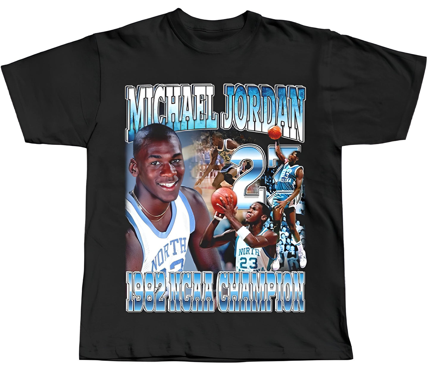 Michael Jordan ‘UNC’ Black Tee