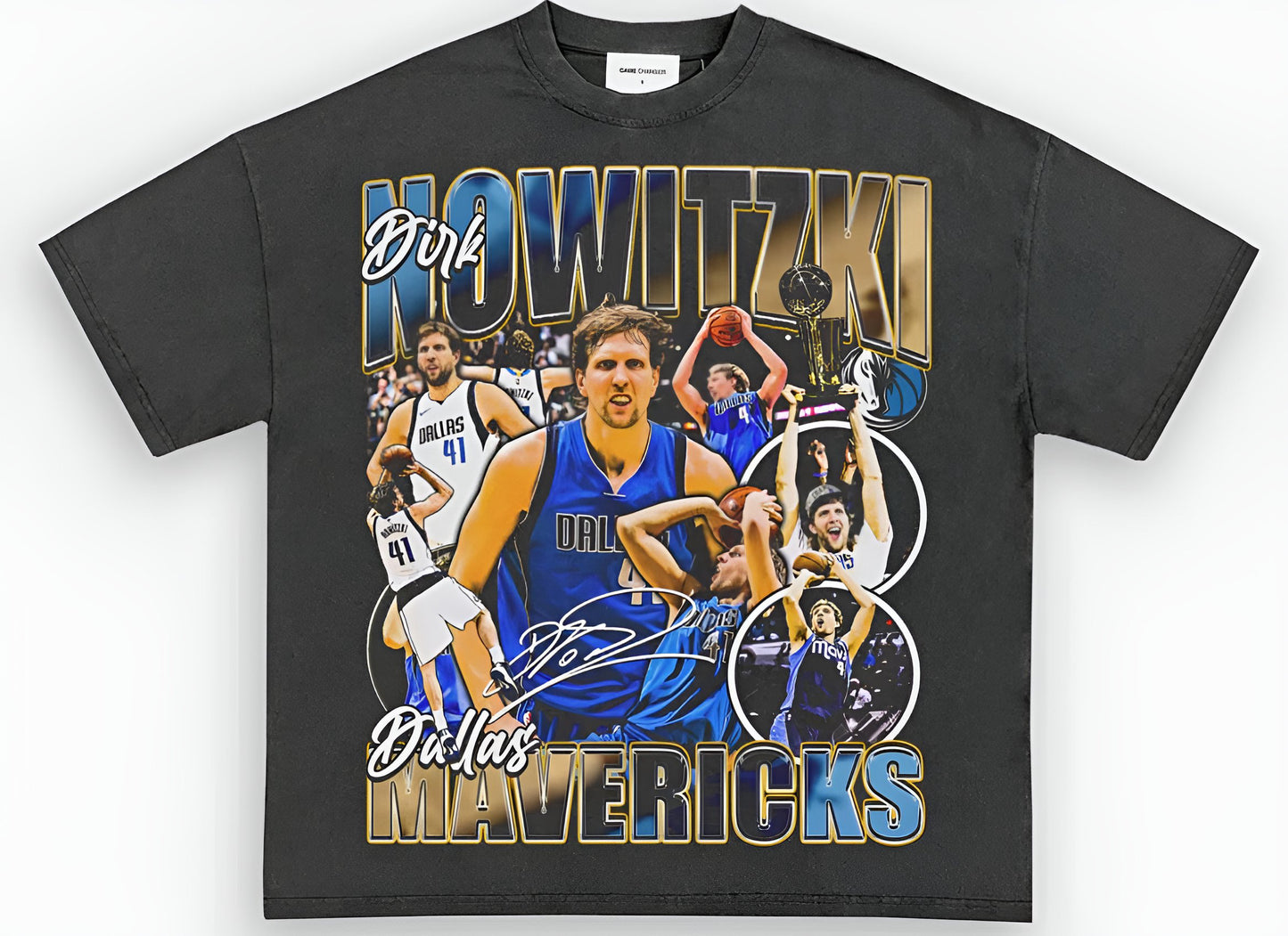 Dirk Nowitzki ‘Mavs’ Black Tee