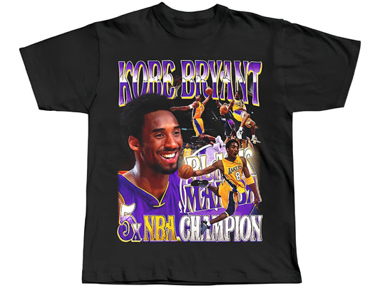 Kobe Bryant ‘5 Rings’ Black Tee