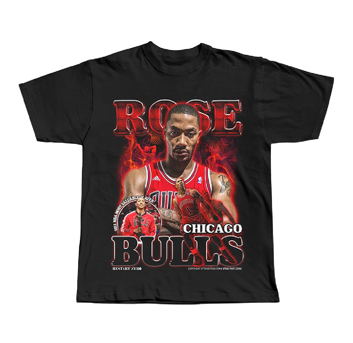 Derrick Rose ‘MVP’ Black Tee